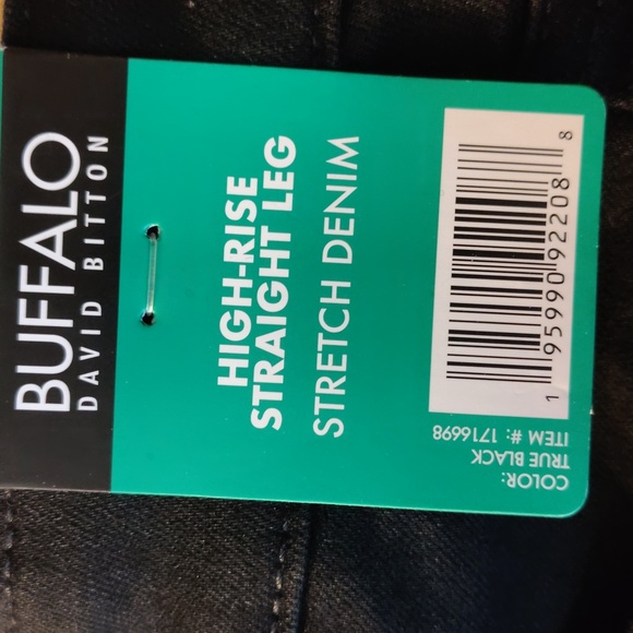 Buffalo David Bitton Alyssa High Rise Straight Leg Black Jeans SZ 12/32 NWT - Picture 9 of 9
